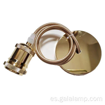 Soporte de lámpara de aluminio colgante de alambre decorativo vintage E27